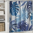 thumbnail image 6 of Orinice Bathroom Fabric Shower Curtain Botanical Colorful Tropical Flowers Jungle Leaves Blossom Aloha Bird Paradise Nature Design Flora Curtains Durable Waterproof Bath Curtain Set with Hooks  60x72, 6 of 7