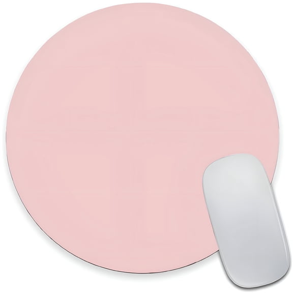 XIBUFE Mouse Pad Pink,Premium-Textured Small Round Pink Mousepad 7.9 X 7.9 Inch,Anti-Slip Waterproof Rubber Mouse Mat,Pretty Cute Mouse Pad for Office Gaming Laptop Women