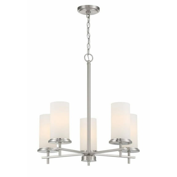 5 Light Chandelier-Brushed Nickel Finish Bailey Street Home 57-Bel-4554711