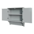 thumbnail image 4 of RiverRidge Ashland 2-Door Bathroom Medicine Cabinet Wall Storage with Towel Bar - Gray, 4 of 8