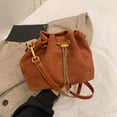 thumbnail image 4 of Hsqqdc Soft Suede Drawstring Bucket Crossbody Bag for Women, Casual Shoulder Handbag Purse, 4 of 7