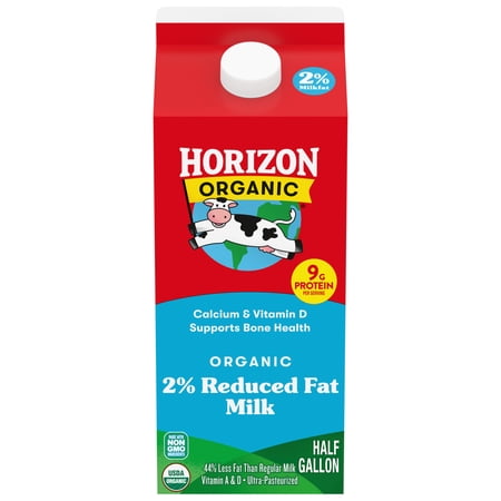 Horizon Organic Vitamin D 2 Percent Milk, Vitamin D Reduced Fat, 64 fl oz Carton