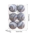 thumbnail image 3 of Christmas Tree Decoration Ball Shatterproof Christmas Balls Ornaments Velvet Set With Metal String 6pcs Christmas Balls Kit Pool, 3 of 5
