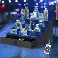 thumbnail image 1 of LED Lighted Cologne Organizer for Men, 4 Tier Wood Perfume Organizer with Velvet Lined Drawer, Multi Lighting Modes Perfume Display Holder with Remote Control, Cologne Shelf Stand, Nice Gift for Men, 1 of 7