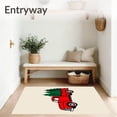 thumbnail image 3 of ODIKA 6'x9' Machine Washable Non-Slip Area Rug, Vintage Truck Christmas Tree Farm Entrance Holiday Transport High Traffic Rug, Red, 628090, 3 of 7