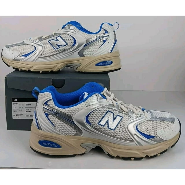 New Balance 530 White Blue Men’s Size US 11 Running Shoes Sneaker MR530EA New