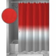 thumbnail image 4 of Gradient Red Shower Curtain, 48" x 72", White and Gray Waterproof Bathroom Curtain Washable Shower Curtain Set with 12 Hooks, 4 of 6