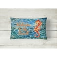 thumbnail image 2 of Carolines Treasures BB8519PW1216 Seahorse Welcome Canvas Fabric Decorative Pillow, 12H x16W, multicolor, 2 of 3