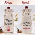 thumbnail image 3 of Funny Birthday Gifts Wine Bag - Happy Birthday Wine Bottle Gift Bags with Drawstring, 18th 21st 30th 40th 50th Birthday Present for Women Coworker Friends Family, 3 of 7