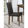 thumbnail image 4 of Brown Faux Leather Upholstered Side Chairs 4pc Set Walnut Finish Wooden Furniture, 4 of 5
