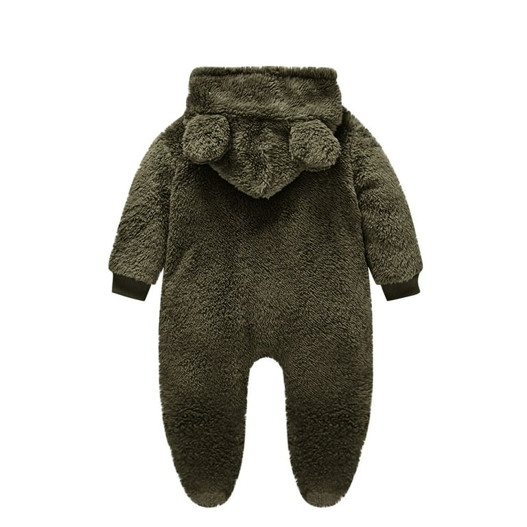 Outerwear Sherpa Baby Footless One Piece Newborn Infant Baby Boys