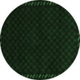thumbnail image 1 of Ahgly Company Indoor Round Southwestern Emerald Green Country Area Rugs, 7' Round, 1 of 4