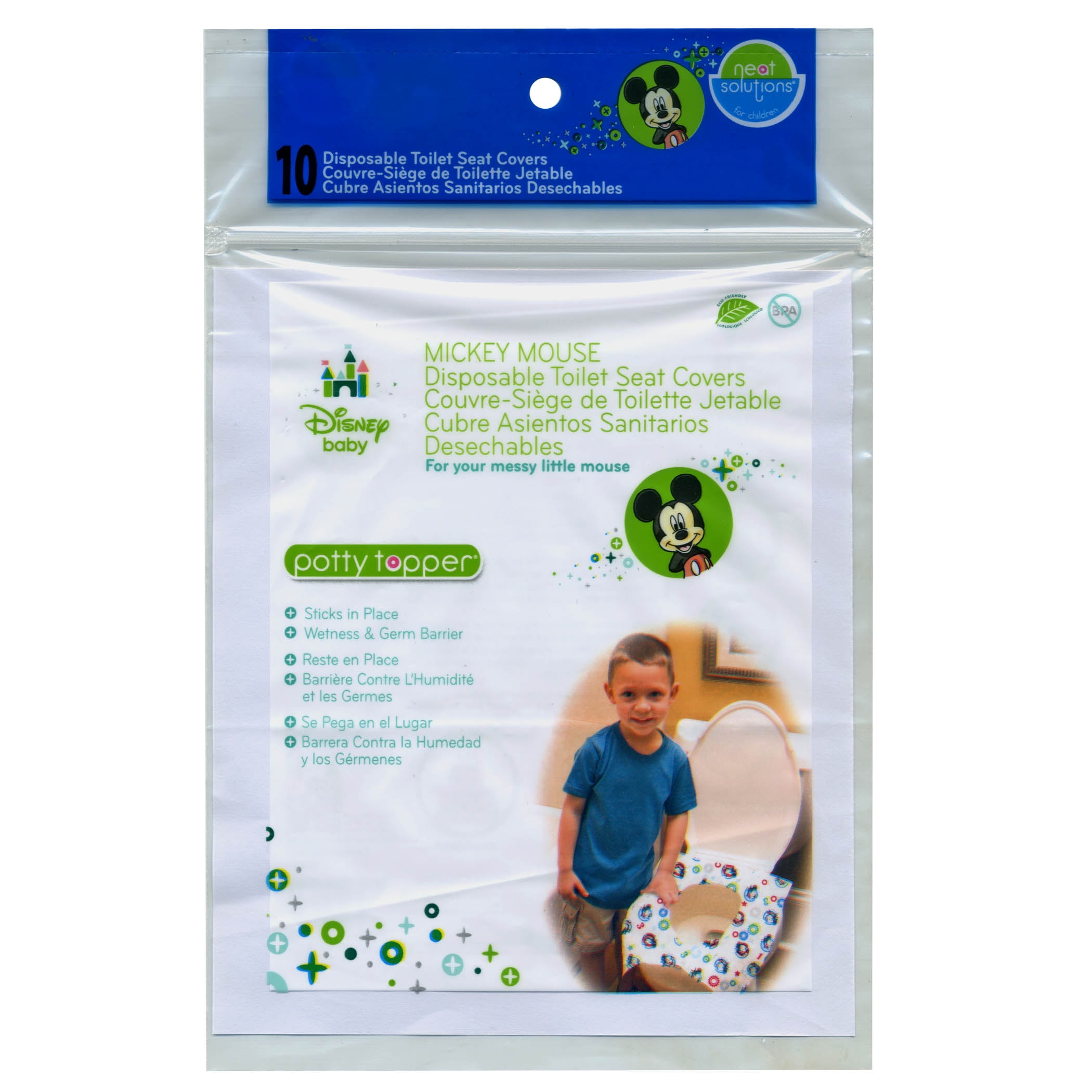 Disney Mickey Mouse Potty Topper Toilet Training Seat Cover 10 Count