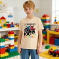 thumbnail image 6 of YUEHUA Kid Boys 100 Days of School T Shirt Cartoon Truck Print 100th Day of School T-Shirt, 6 of 7