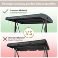 thumbnail image 4 of Pirecart 3 Seat Outdoor Porch Swing Chair with Adjustable Canopy, Removable Cushions for Garden, Poolside, Balcony, Gray, 4 of 10