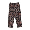 thumbnail image 4 of Xecao Retro Floral Women's Straight Lounge Pajama Pants: The Epitome of Relaxed Sleepwear, 4 of 9