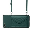 thumbnail image 4 of for iPhone 7 / 8 / SE 2022 & 2020 Slim Case with Card Holders and Strap for Women, iPhone 7/ 8/SE 2022 & 2020 Phone Case Wallet PU Leather Kickstand RFID Blocking Flip Shockproof Wallet Case - Green, 4 of 11