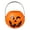 A, variant on Halloween Pumpkin Bucket, Plastic Trick or Treat Candy Holder with Handle Jack O Lantern Design for Kids Party Decoration