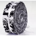 thumbnail image 3 of Soimoi 40Pcs Block & Paisley Print Precut Fabrics Strips Roll Up 1.5 inches Cotton Jelly Rolls For Quilting - White & Black, 3 of 9