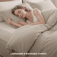 thumbnail image 4 of U by Bedsure 100% Washed Cotton Duvet Cover Queen Size, Purewoven Plain Simple & Soft Comforter Cover for All Seasons(Linen, Queen), 4 of 10