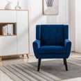 thumbnail image 2 of NEW Modern Accent Chair, Living Room Chairs Upholstered Lounge Armchair for Bedroom, Reading Room, Teal, 2 of 8