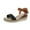 Black, variant on Fesfesfes Sandals Women Strappy Sandals Women's Plus-size One-line Buckle Color Sandals Platform Straw Wedges 8.5(41)