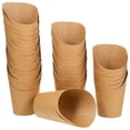 thumbnail image 1 of 80 vasos de papel desechables para patatas fritas, ideales para aperitivos y frituras., 1 of 7