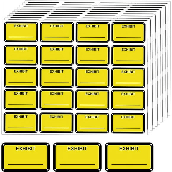 Tabbies Color Coded Legal Exhibit Labels