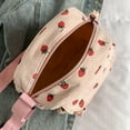 thumbnail image 3 of Yucurem Cute Strawberry Shoulder Bag Corduroy Trendy Crossbody Bag For Women (Pink) Fashion shoulder bag (B), 3 of 10
