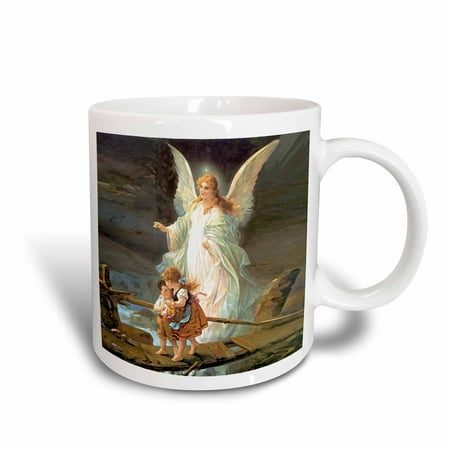 3dRose Guardian Angel, Ceramic Mug, 11-ounce