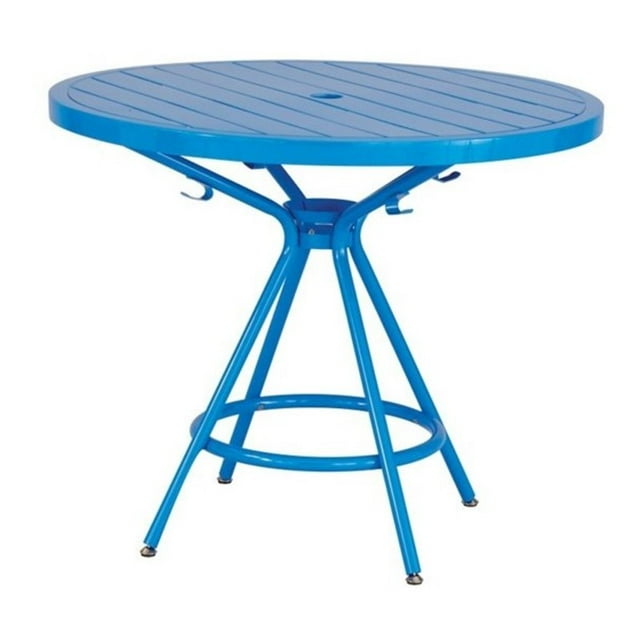 Safco CoGo 36" Table de Bistrot Patio en Acier Bleu