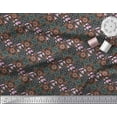 thumbnail image 2 of Soimoi Japan Crepe Satin Fabric Floral & Mandala Patchwork Print Sewing Fabric Yard 42 Inch Wide, 2 of 3