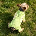 thumbnail image 4 of Lightweight Mesh Dog Four-Leg Jumpsuit with Leash Ring, Sun-Protective Summer Pet Clothes for Small Breeds, Breathable Cooling Puppy Outfit, Ideal for Hiking, Walking & Daily Wear, 4 of 5