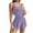 Purple, variant on Wdfiry 2 Piece Pajamas Sets for Women Solid Color Casual Homewear Sets Cami Tops and Shorts Breathable Sleepwear Sets