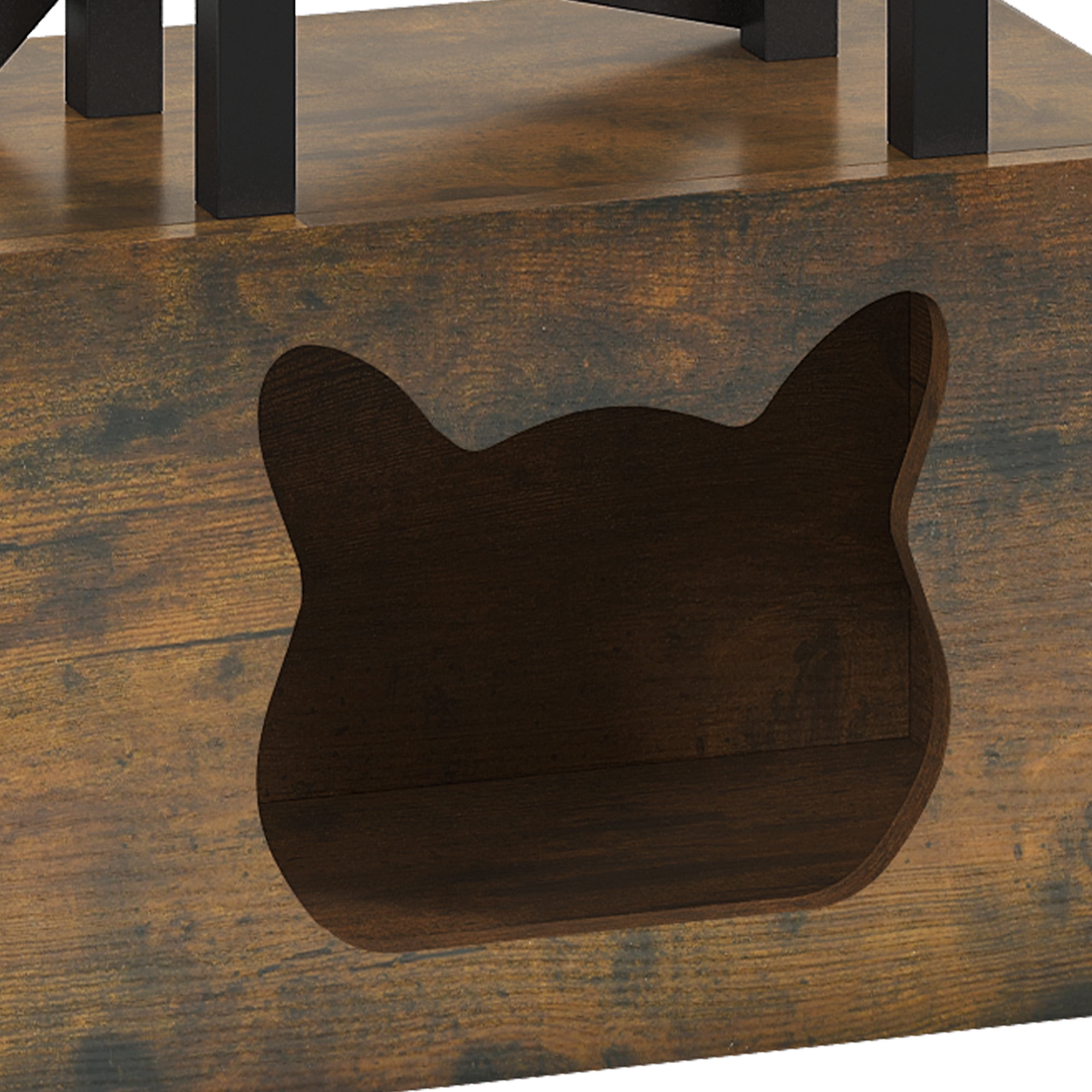 Uforic 65" Plant Stands Indoors with Grow Lights, Half Moon Metal Storge Shelf,Multiple Pots Metal Flower Stands with Cat Litter Box