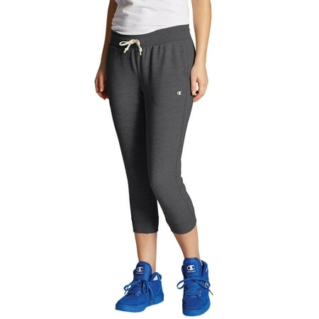 champion women's french terry jogger capri