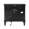 thumbnail image 3 of Farmhouse Charging Nightstand - 28.3" Wide Dresser with USB Ports, 2 Drawers & Fluted Pilasters, Solid Wood Legs, 3 of 4