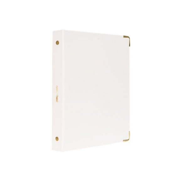 russell+hazel Patent Mini 3-Ring Binder, White, 7†x 9â€