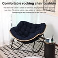 thumbnail image 6 of Cushions for Hanging Egg Chair, Thicken Outdoor rocking chair cushions, Garden Hanging Basket Chair Seat, Papasan Chair Cushion（Navy blue）, 6 of 7