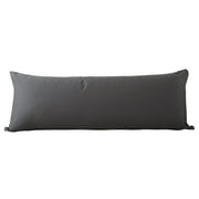 Evolive New 300TC Thread Count 100% Cotton Body Pillow Cover/Case Replacement with Hidden Zipper Closure 21"x54" (Charcoal Grey)