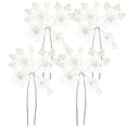 thumbnail image 3 of 4 Pcs Épingles à Cheveux Fleur Mariage Perle Épingle à Cheveux Mariée Épingles à Cheveux Mariage Pièces de Tête de Mariée, 3 of 8