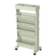 thumbnail image 2 of Taicans 5 Tier Trolley Rolling Book Cart Mobile Bookshelf,Multi-Functional Movable Storage Book Shelves,Slide Out Storage Organizer Narrow Mobile Shelving Unit for office,Dorm,Classroom,Nursery A, 2 of 7