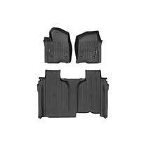 WeatherTech Custom Fit FloorLiners compatible with Sierra 2500HD/3500HD, Silverado 1500, Silverado 2500HD/3500HD, Sierra 1500, Sierra 1500 Limited - 1st & 2nd Row, Black
