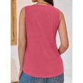 thumbnail image 2 of Women V Neck Tank Tops Casual Summer Loose Fit Sleeveless Shirts Blouse, 2 of 4