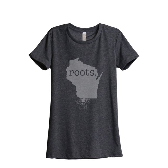 Thread Tank Designs - Home Roots State Wisconsin Women Relaxed T-Shirt Tee