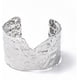 thumbnail image 1 of Pulsera rígida de acero inoxidable, ancha y abierta, con diseño irregular y llamativo. Ajustable, color plata. Ideal para la muñeca., 1 of 3