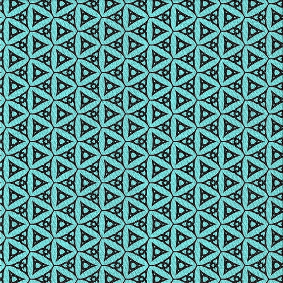 Ahgly Company Machine Washable Indoor Square Transitional Celeste Blue Area Rugs, 5' Square