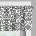 thumbnail image 5 of Ambesonne Ethnic Valance & Curtain, Culture Motifs, 55"x30", Black White, 5 of 6