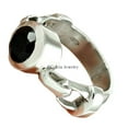 thumbnail image 2 of Natural Black Onyx Gemstone Ring, Pure 925 Sterling Silver Jewelry, Black Stone Faceted Cut Round Ring, Statement Ring, Wedding Ring, Amazing Ring, Family Gifts, Unique Giftable Ring Size 7, 2 of 4