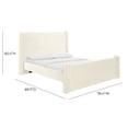 thumbnail image 2 of Athara Cream Velvet Queen Bed, 2 of 8